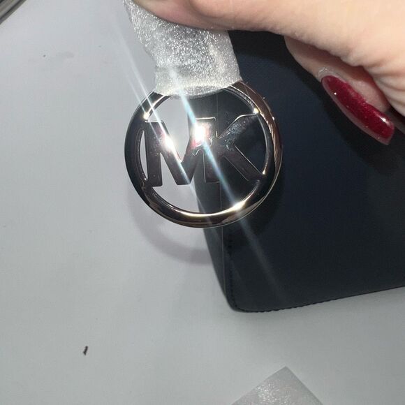 Michael Kors Jet Set Travel Navy Marine Blue with Silver Hardware - Picture 7 of 13